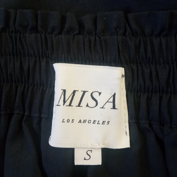 MISA Los Angeles 'GIA' Off Shoulder Navy Blue Tasseled Mini Dress | S - Picture 7 of 7